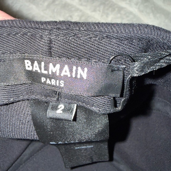 Balmain Black Animal Print Embroidered Cap - Picture 5 of 10